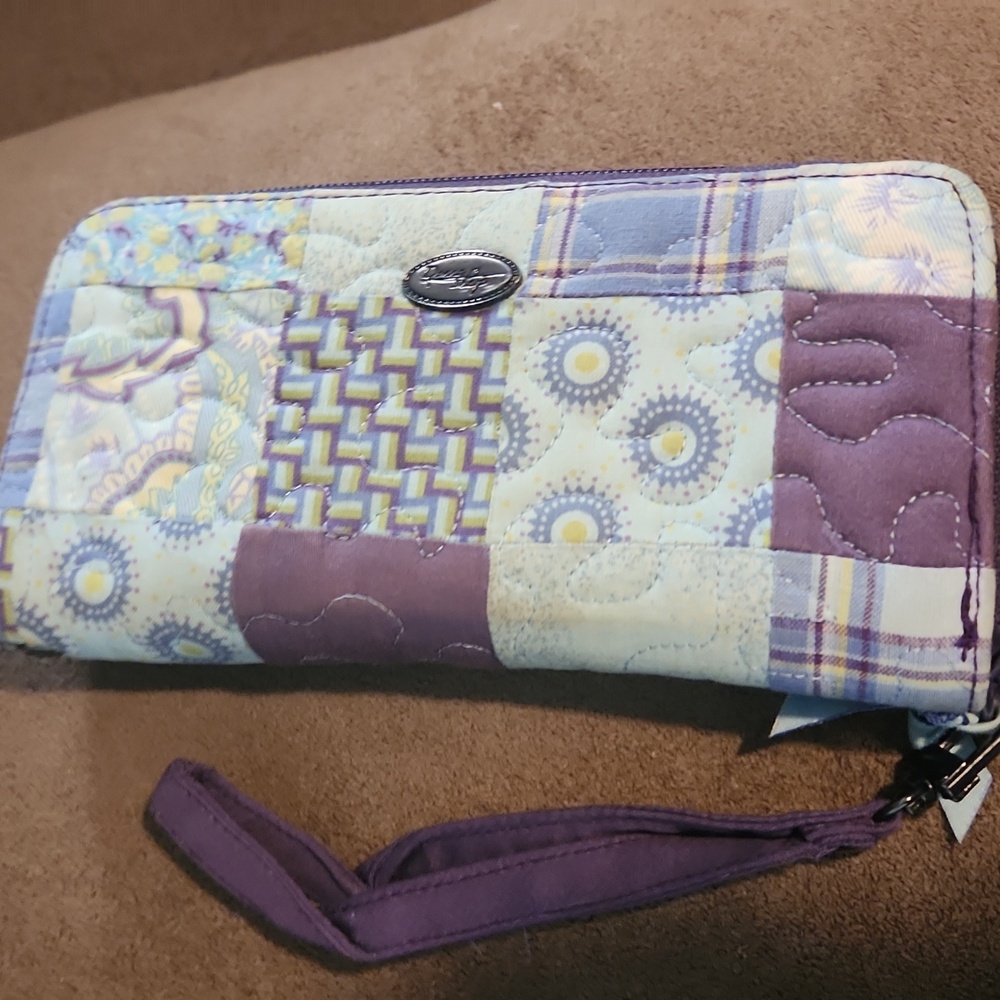 Donna Sharp Patchwork Quilted Clutch Snap Wallet - image 1